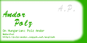 andor polz business card